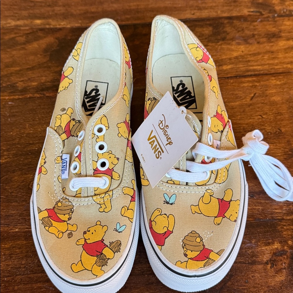 Vans Disney Pooh Bear Sneakers - Tan and Red